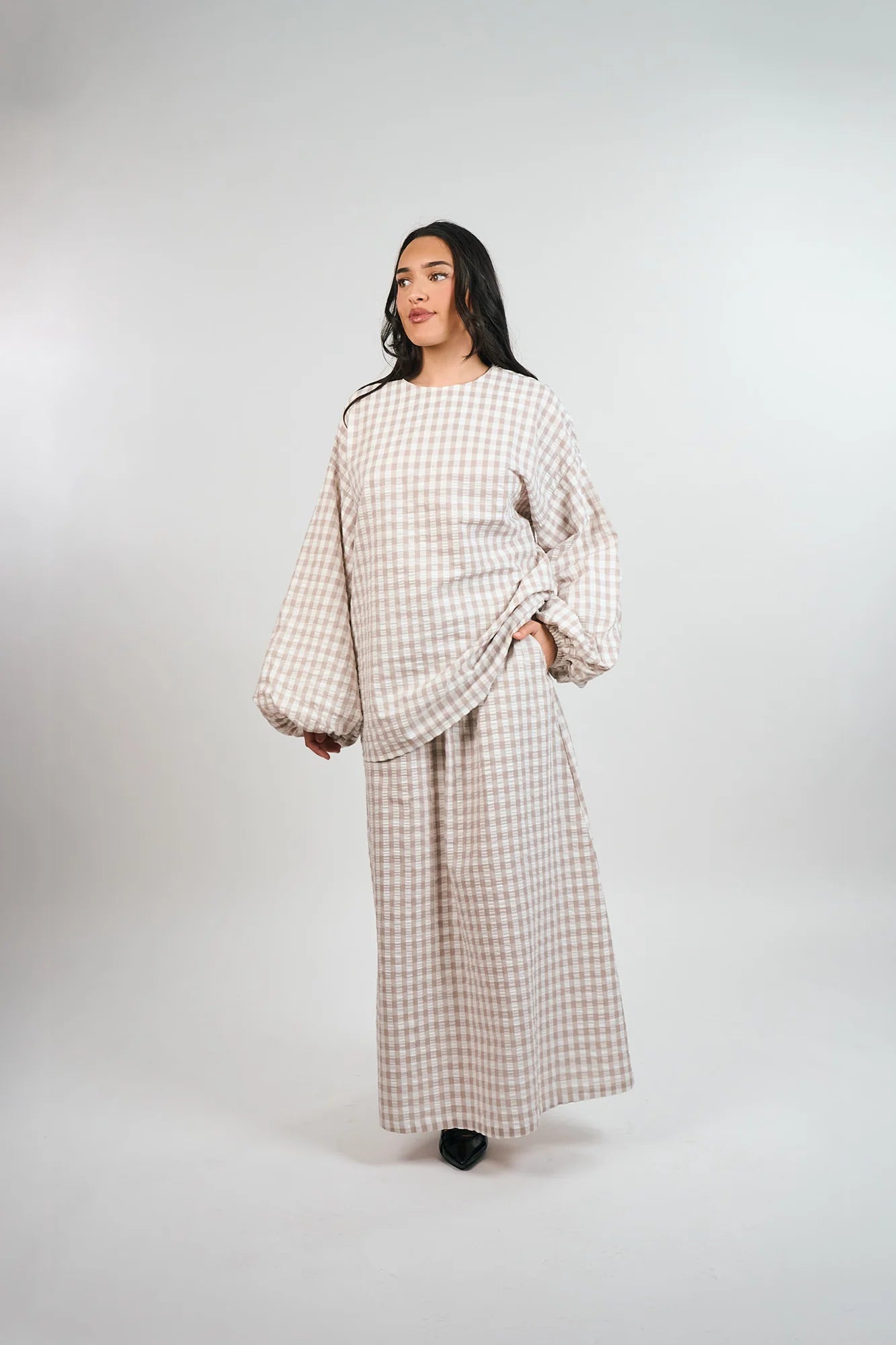 Longue jupe vichy